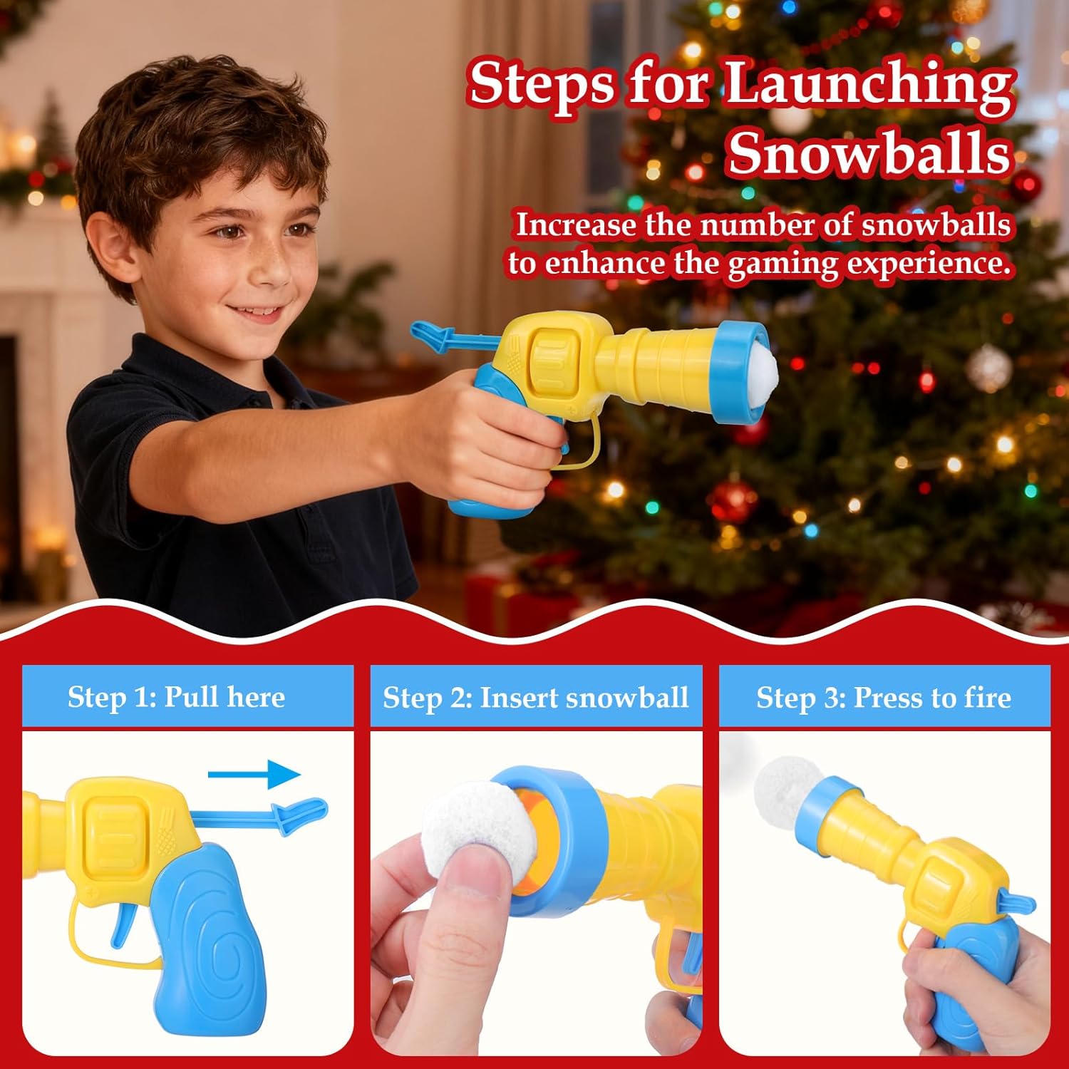 100 PCS Fake Snow Balls for Fights Indoor with Launcher,Soft Artificial Indoor Snowball Fight Set with Snow Bag,Winter Activities Vacation Essentials Christmas Games