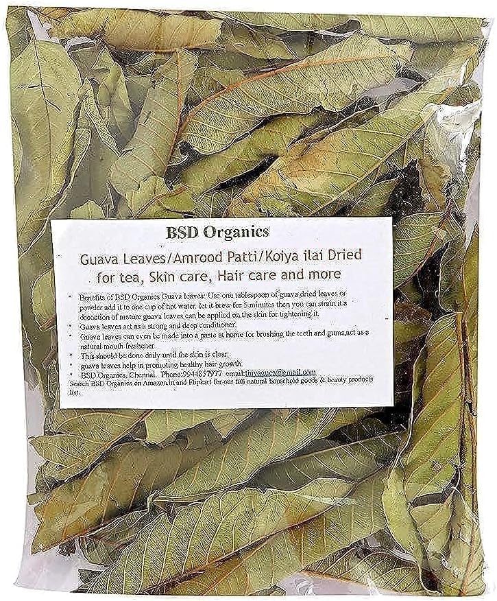 BSD ORGANICS Powder of Guava Leaves for Tea, Skin Hair Care (50g)