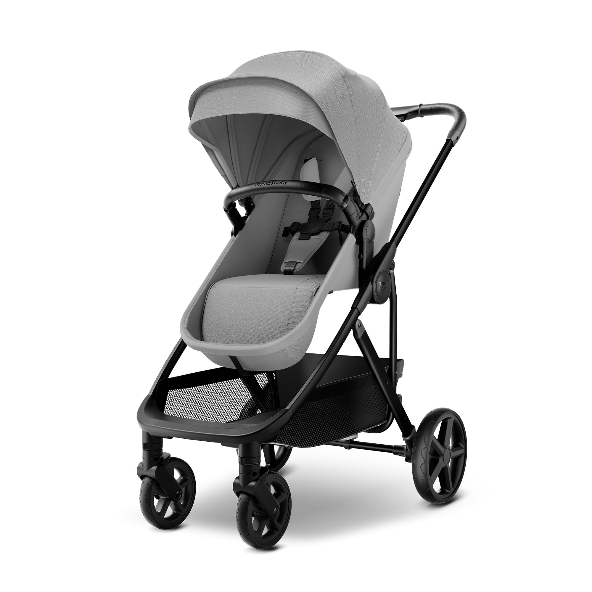 MAMA & BABY Rovee Baby Stroller, 2-in-1 Foldable Infant Stroller with Reversible Seat, UPF 50+ Canopy, All-Terrain Wheels for On-The-Go Families