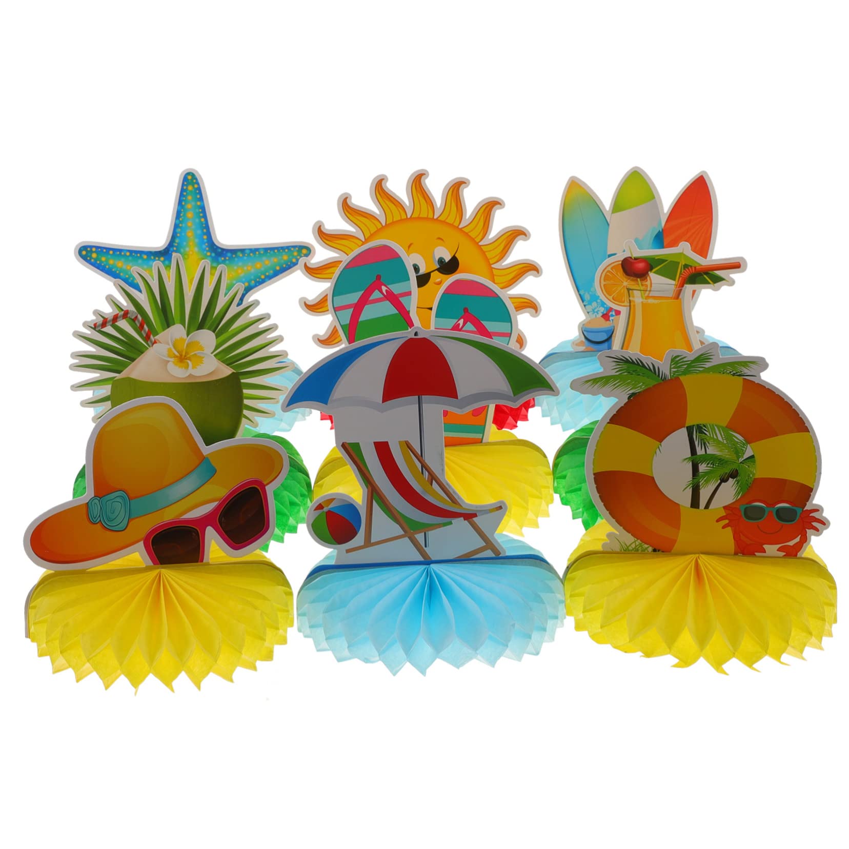 27stücke Teiliges Hawaii Party Dekorationsset Kreative Papier-honigwaben Ornamente Für Tischdekoration Für Strandpartys Und Sommerfeiern Farbenfrohe Tischaccessoires