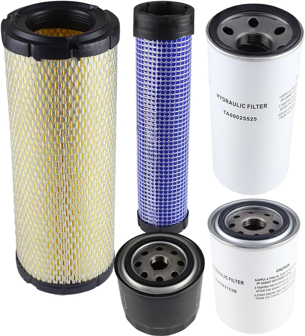 Maintenance Filter Kit Compatible with Branson Tractor 2515H, HRA0500702A9 TA00043153B TA00025525 EA00004647A