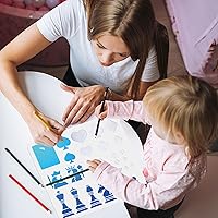 Vista 7 de MAYJOYDIY Plantillas de ajedrez de 11.8 x 11.8 pulgadas, corazones, clubes, diamantes, espadas, con pincel, piezas de ajedrez internacional, trajes