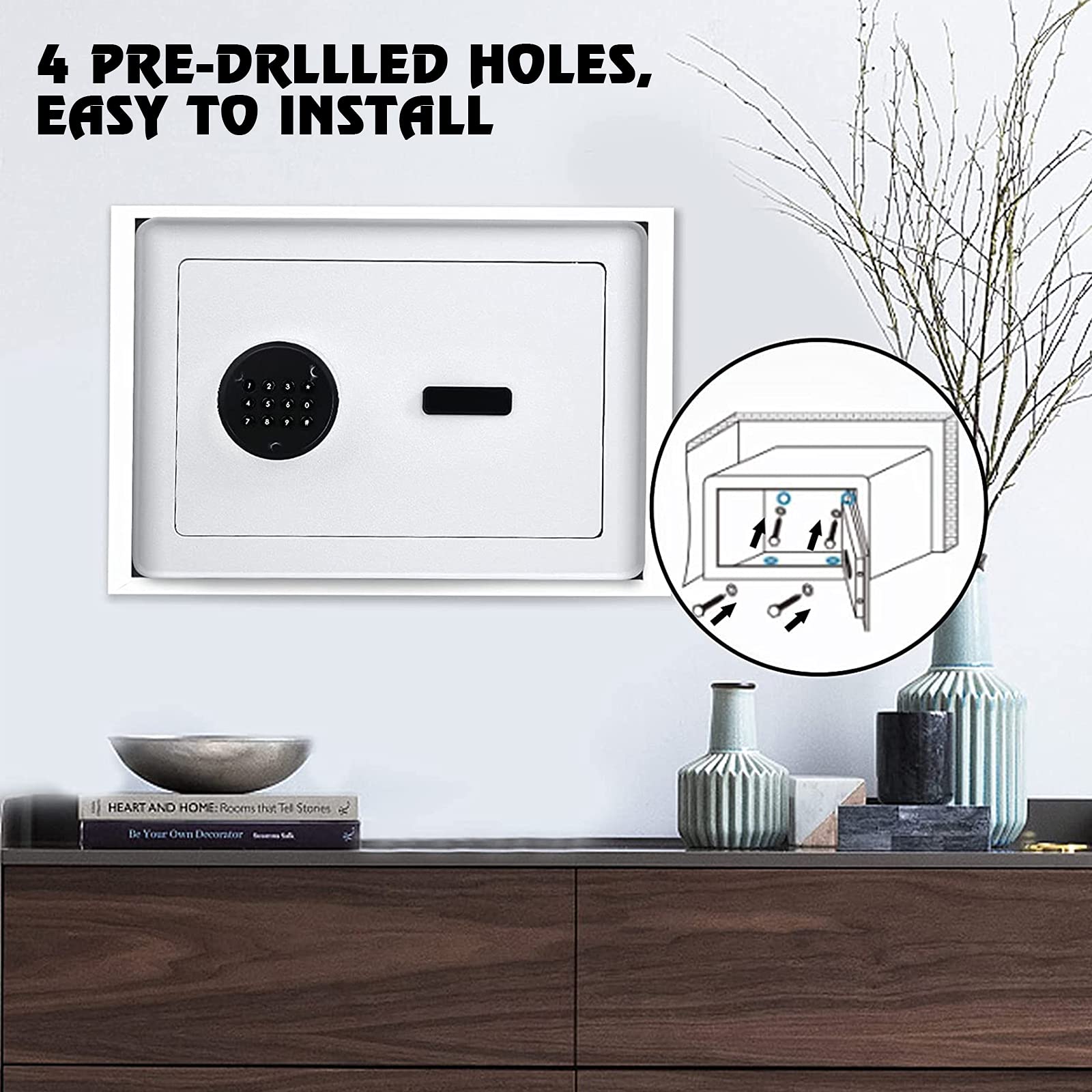 Waterproof Safe 0.8 Cub Home Safe Box - Fireproof Waterproof Security ...
