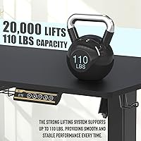 Vista 17 de SHW - Escritorio de pie eléctrico de altura regulable con memoria - 48 x 24 pulgadas, marrón rústico