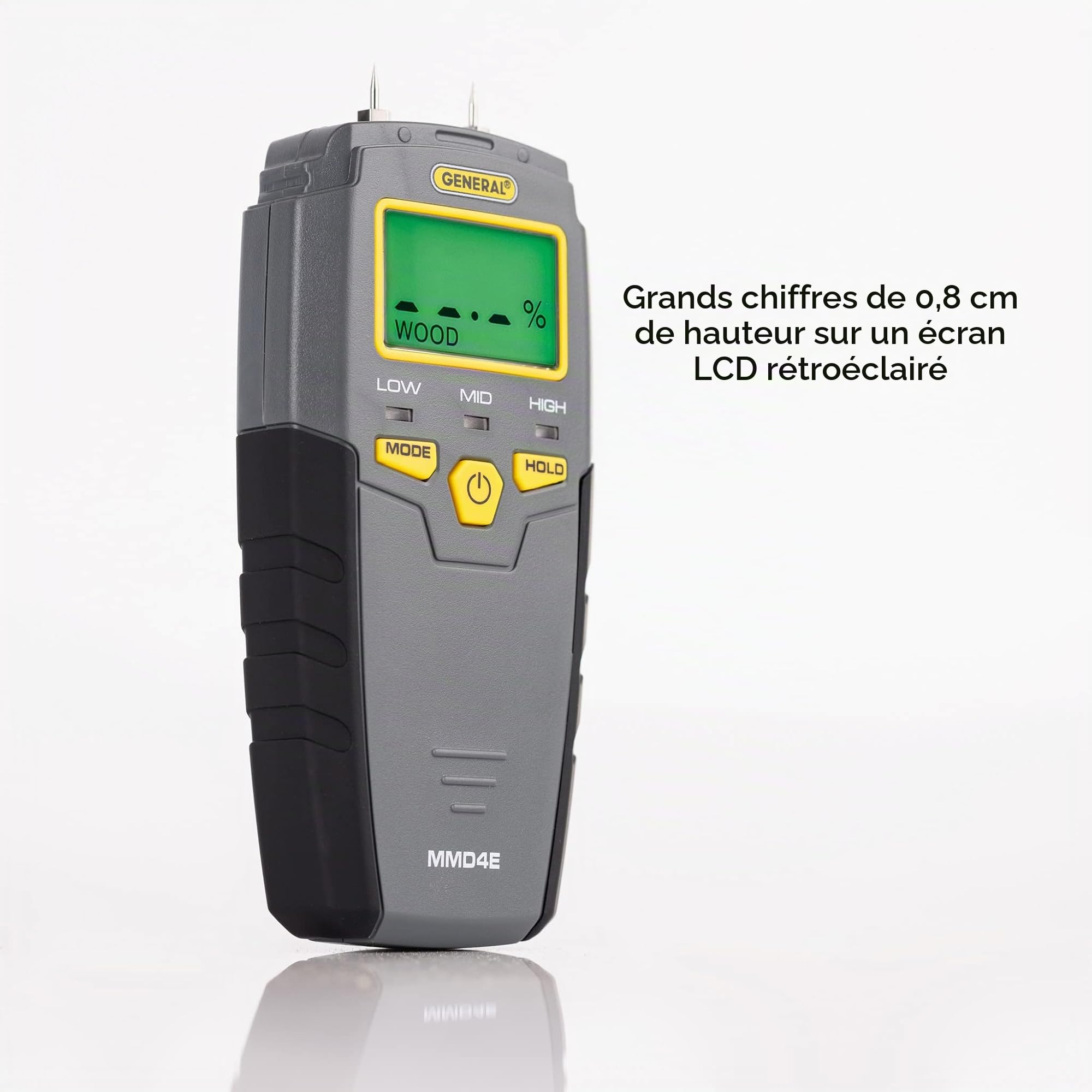 General Tools Moisture Meter, Pin Type, Digital LCD (MMD4E)