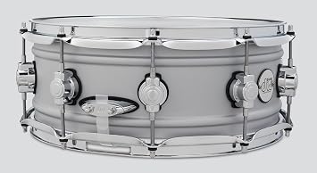 DW Design Series Aluminum Snare Drum - 5.5x14, Matte Aluminum