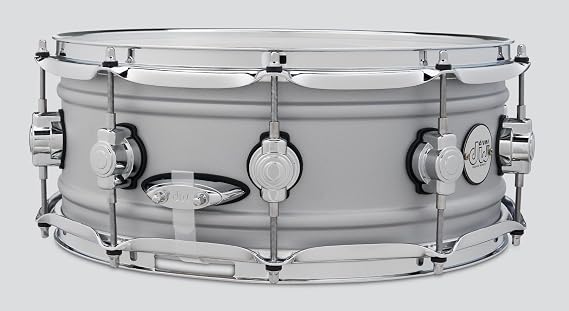 DW Design Series Aluminum Snare Drum - 5.5x14, Matte Aluminum
