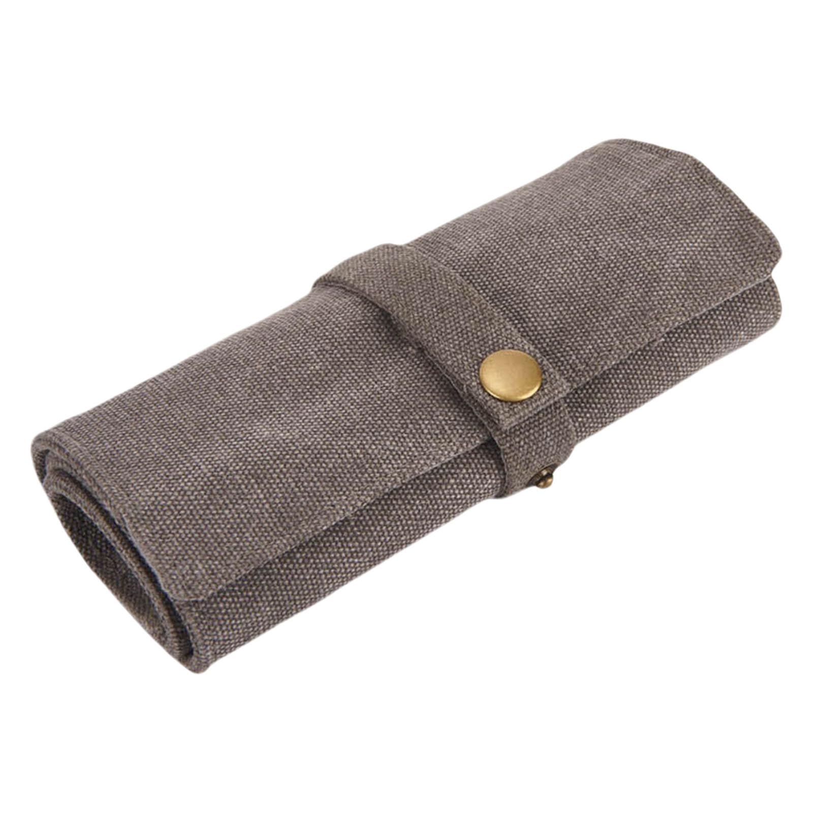 CAZSTYK Practical Travel Friendly Watch Band Organizers Foldable Cotton Canvas Case Holds 10 Straps for Smartwatch Accessories Cotton Canvas Watch Band Case