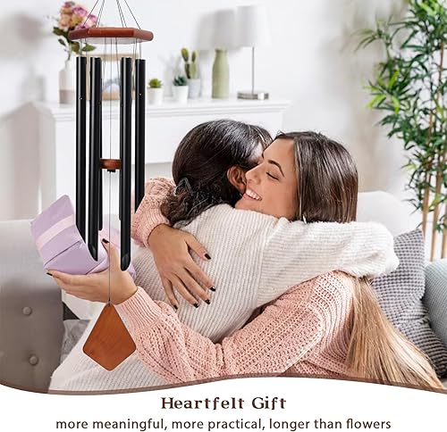 Miniatura 7 de MUMTOP Campanillas de viento para exteriores, campanillas de viento conmemorativas de tono profundo para exteriores, campanillas de viento de 35.4