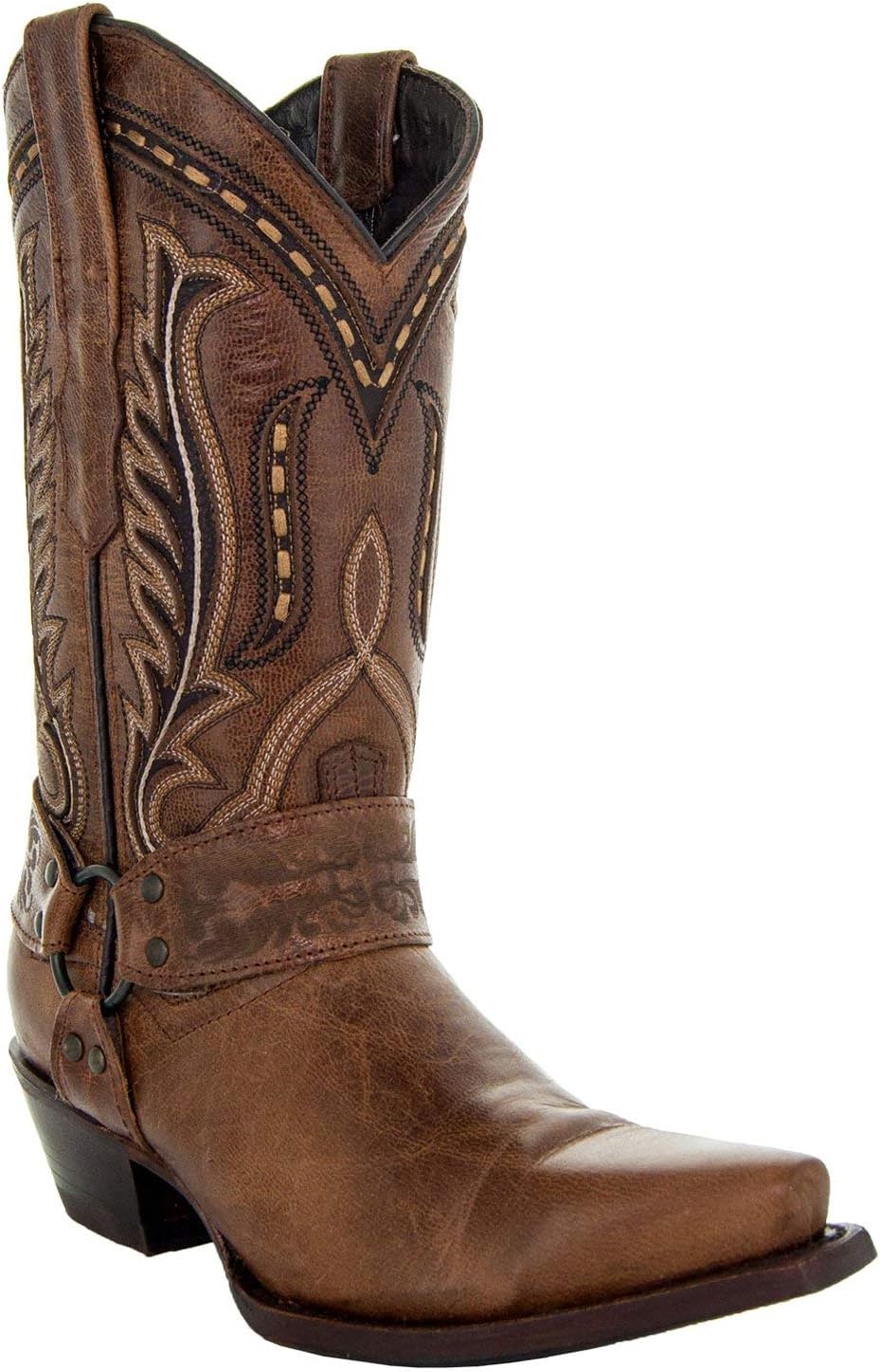 Soto Boots Women's Harness Cowboy Boots, Genuine Leather Cowgirl Boots, Handcrafted Cowboy Boots For Women M50039