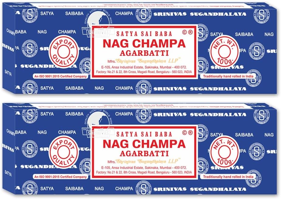 Sai Baba Nag Champa Incense Sticks, 100-gram (Pack of 2)