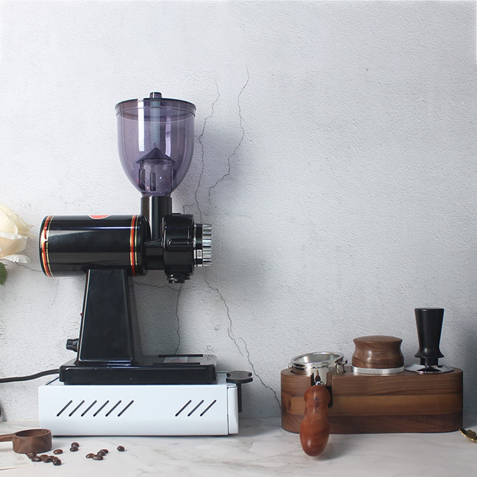 Klopbox Lade, Roestvrijstalen Koffieklopbox, Afneembare Antislipvoeten Koffiegrondklopcontainer Voor Thuis, Bar(Wit