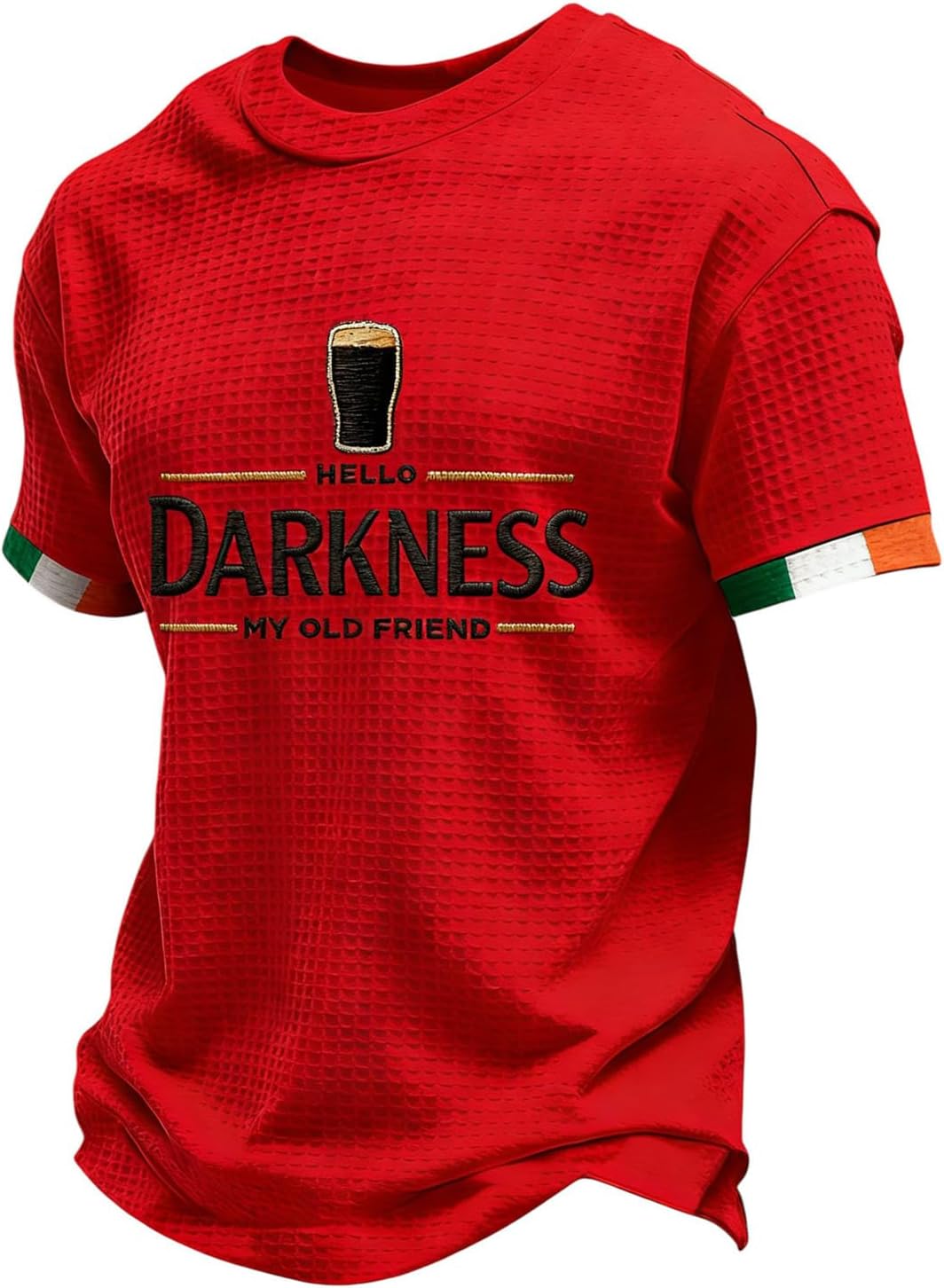 Men's Hello Darkness My Old Friend T-Shirt Irish Beer Shirt Short Sleeve Ireland Tee