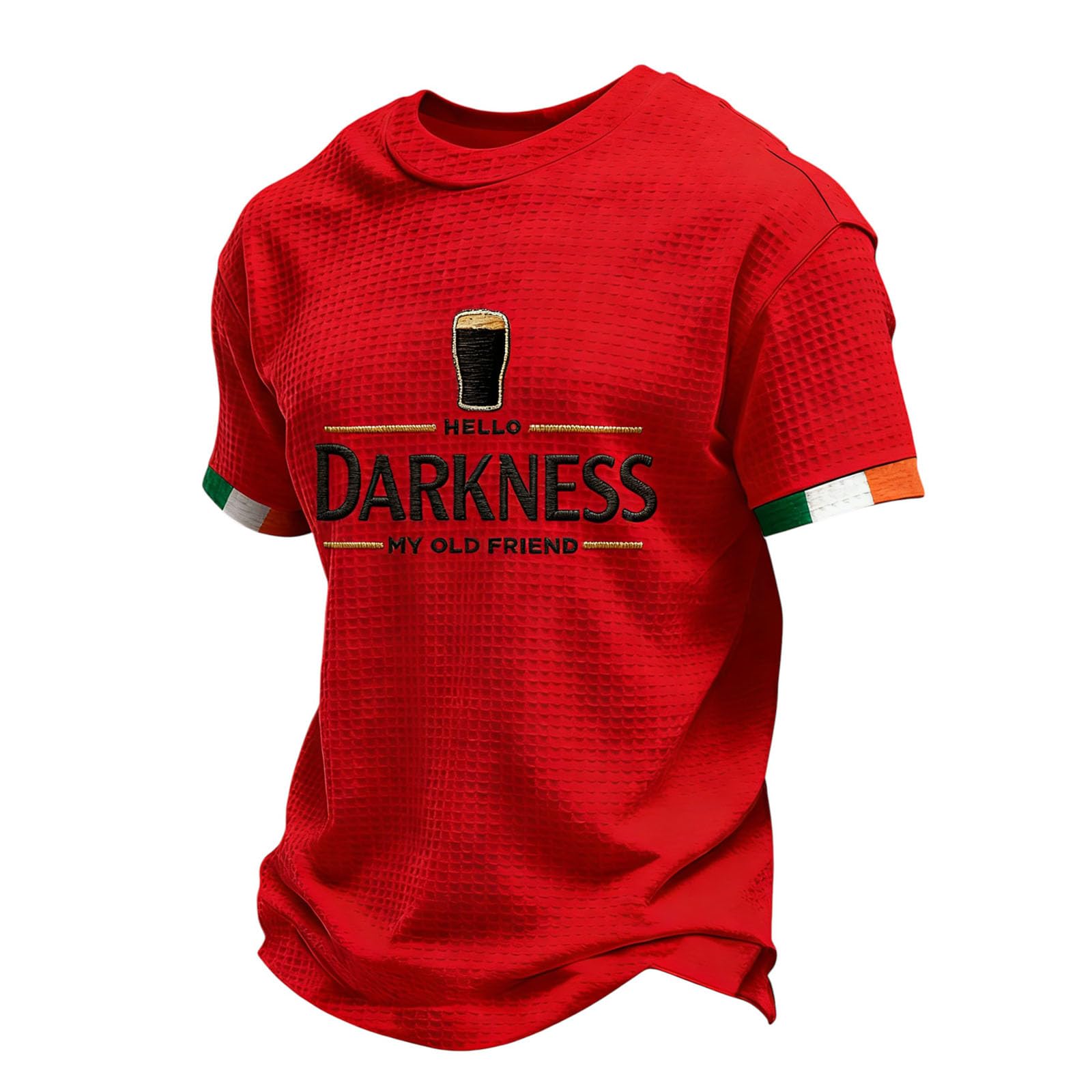 Men's Hello Darkness My Old Friend T-Shirt Irish Beer Shirt Short Sleeve Ireland Tee