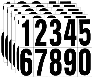 Reflective Number Stickers, 6 Sets 2 Inch Vinyl Waterproof Black Mailbox Numbers for Outside, Strong Self-Adhesive House Numbers Decals for Mailbox Door Signs Trucks