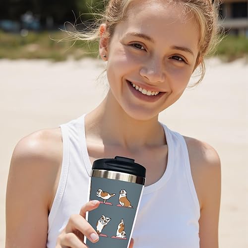 Miniatura 6 de Ideas English Bulldog - Taza de café de viaje para amantes de las mascotas, regalo para hermana amiga, cumpleaños, 13 onzas con tapa abatible,