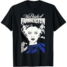 Universal Monsters The Bride Of Frankenstein Illustrated T-Shirt