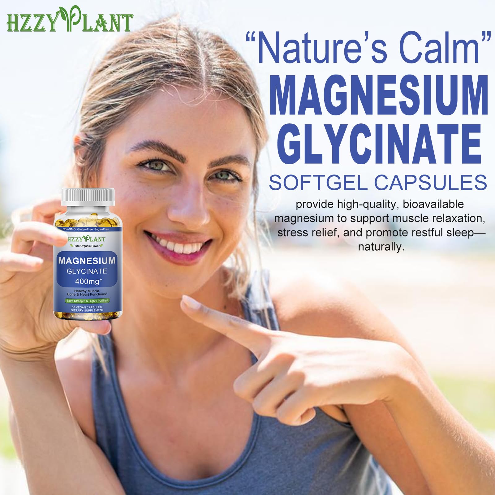 Magnesium Glycinate Softgels, High Absorption Magnesium Glycinate 400mg Supplement for Muscle, Heart, Sleep & Bone Support, Bisglycinate Softgel Capsules Supplement, Vegan, Non-GMO, 2 Month Supply — Amazon image 5
