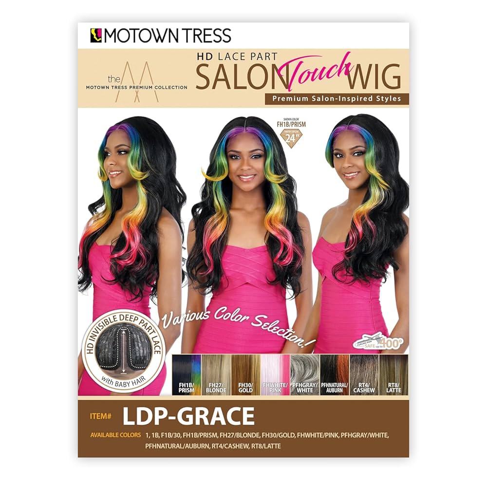 Amazon.com : Motown Tress HD Lace Front Wig Deep Part LDP