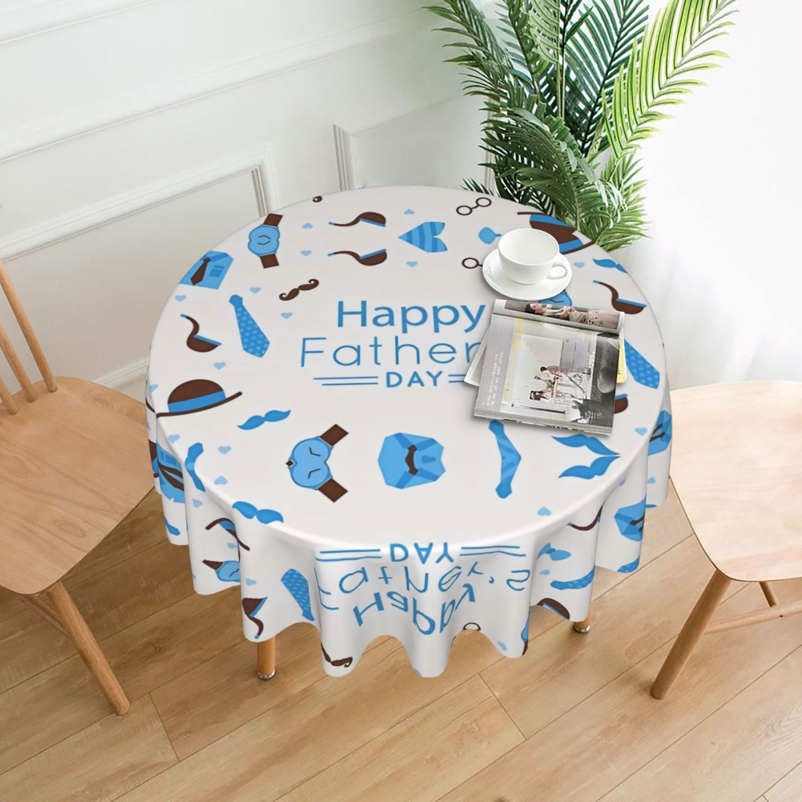 hhxvcv Fathers Day Love Dad Round Tablecloth – Dining Table Cover