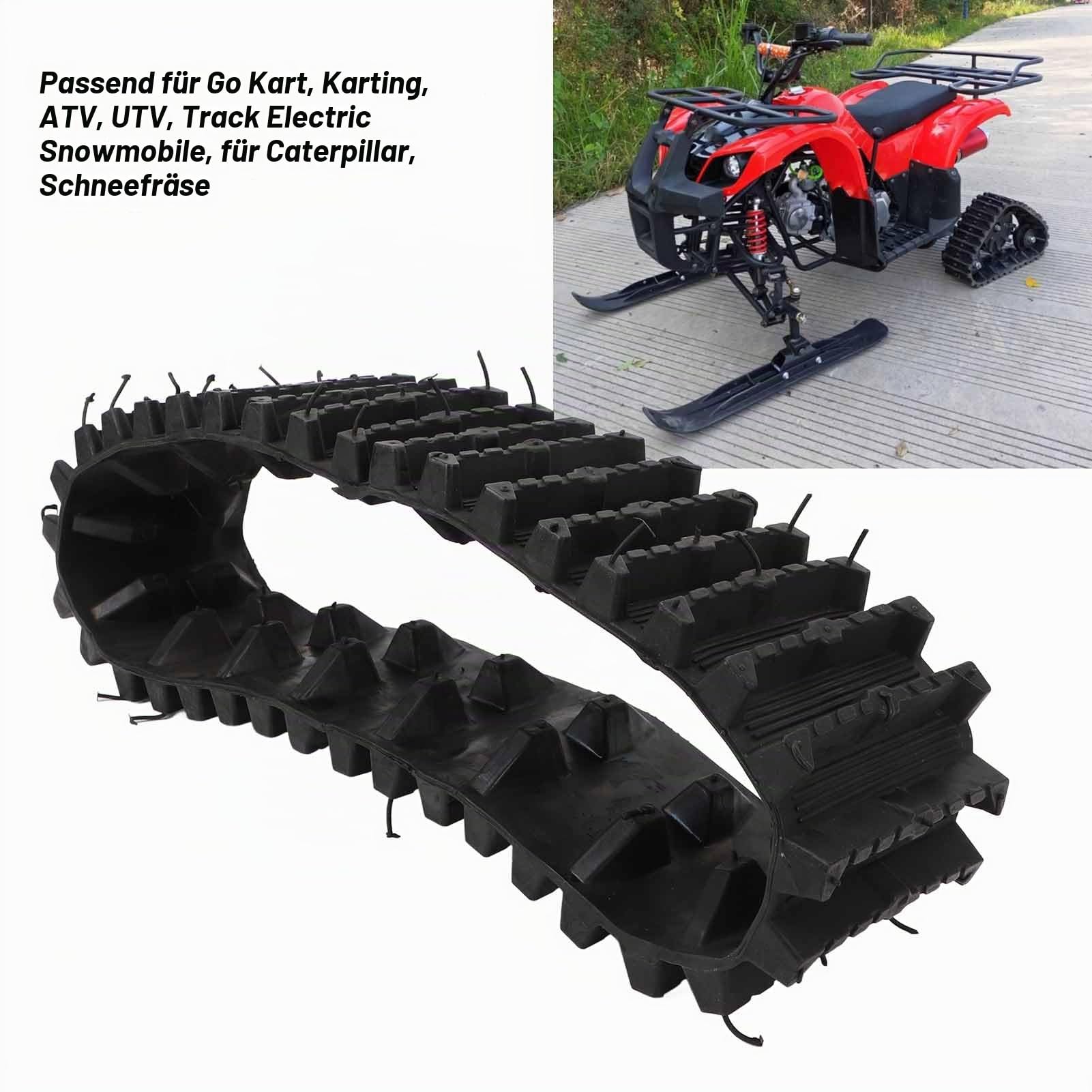 ATV-Gummikette, Gummiketten, Erhöhte Traktion, Radreifenkette für ATV, UTV, Elektrische Schneemobil-Schneefräse, Go-Kart