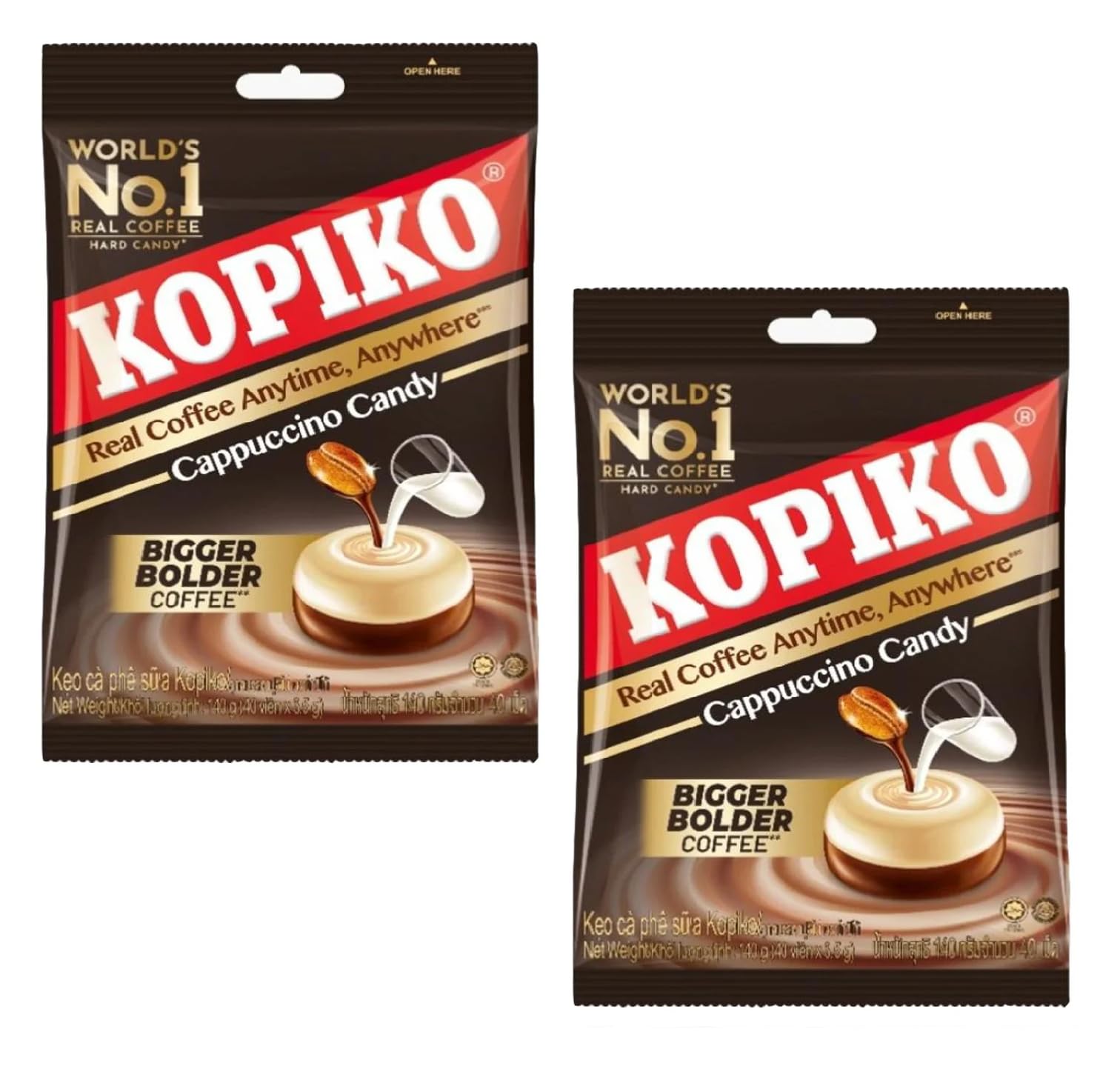 Kopiko Cappuccino Coffee Candy Pack of 2 | Imported Chocolate Candy (2 x 175g)-image-9
