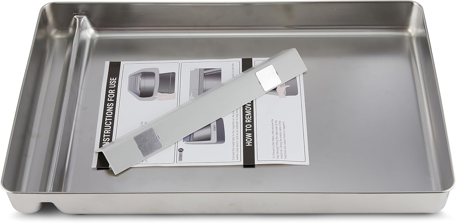 Stainless Steel Reusable Litter Tray Compatible with PetSafe Scoop