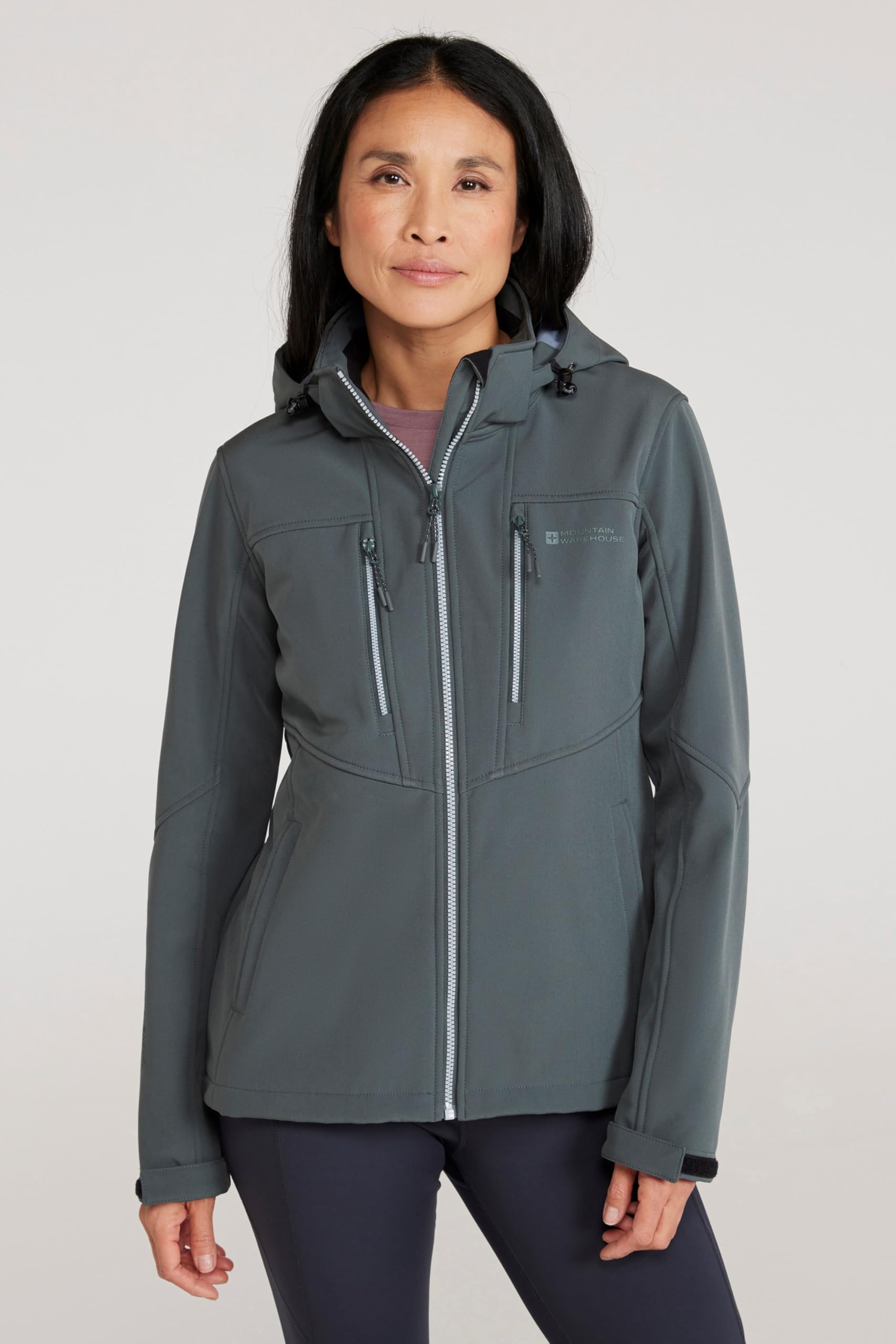 Mountain Warehouse Genesis Veste Softshell pour femme – Manteau imperméable et coupe-vent – Printemps été, randonnée, marche et plein air