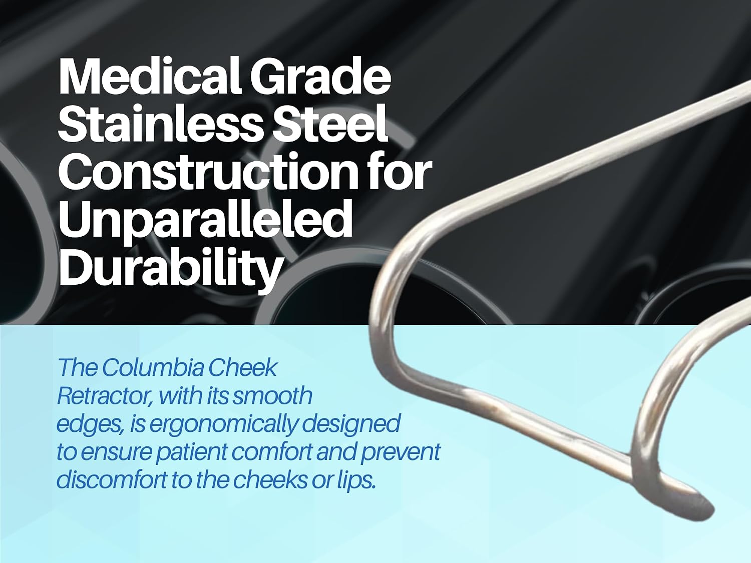 ARTMAN INSTRUMENTS Dental Columbia Cheek Retractor – Set of 3 Stainless Steel, Autoclavable Mouth Openers for Teeth Whitening, Orthodontics & Dental Procedures