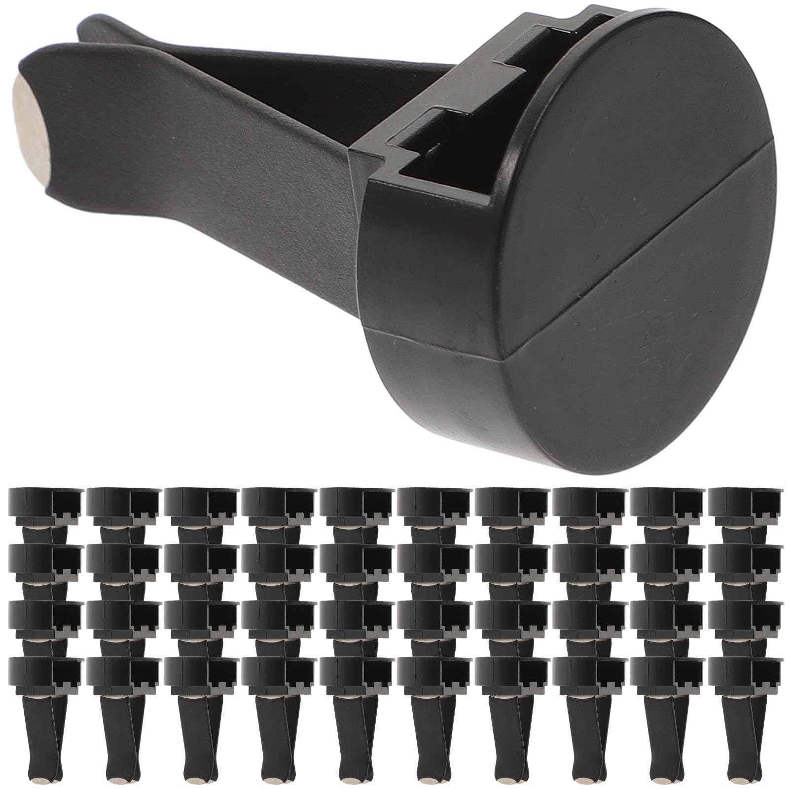 OUNONA 100 Pezzi Clip Accessorio Decorativo per Bocchetta di Ventilazione Metallo e Plastica Nero e Compatibile DIY per Diffusore Deodorante Auto