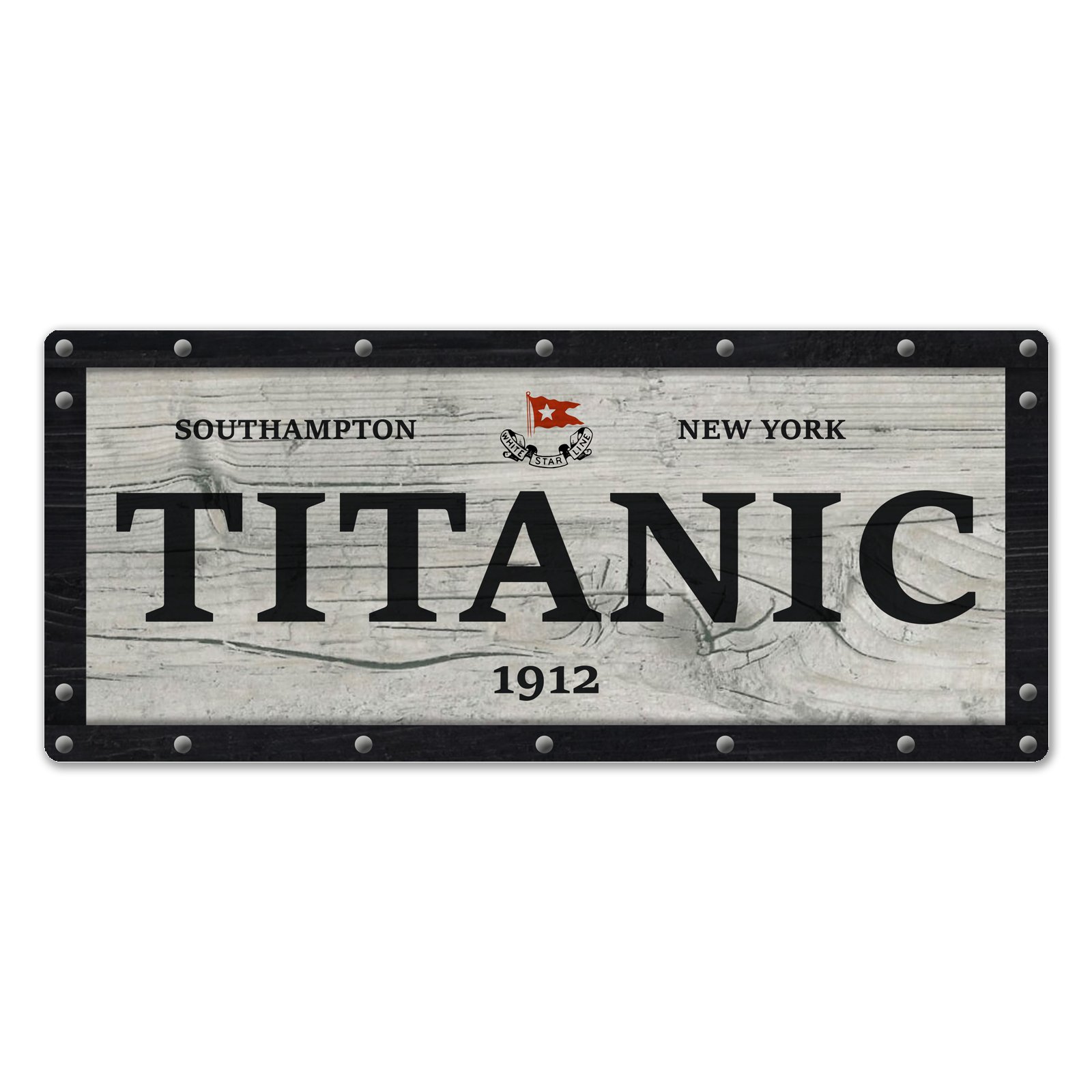 WTF | Titanic Wood Sign | Sticky-Pads - Metal Wall Sign Plaque Art Inspirational