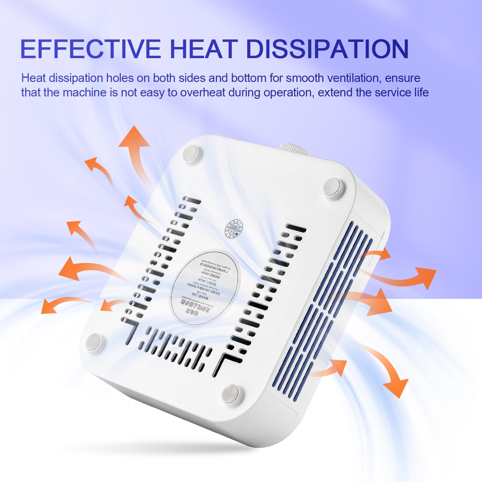 Dust Collector Dental Fan Vacuum Cleaner Dental Lab Nail Art Manicure Dust Clean Tool 60W White - View #7
