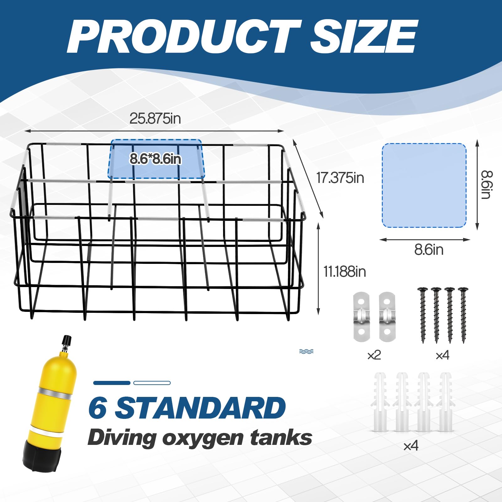 Amazon.com : MorningRo Scuba Tank Holder 6 Tanks Storage Diving