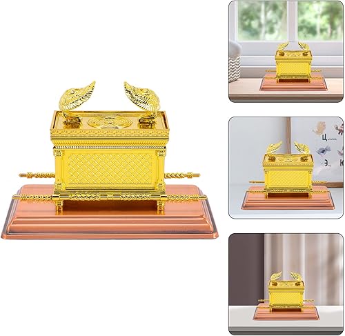 Miniatura 5 de PRETYZOOM Arca de aleación de réplica, oro de decoración religiosa para oficina en casa