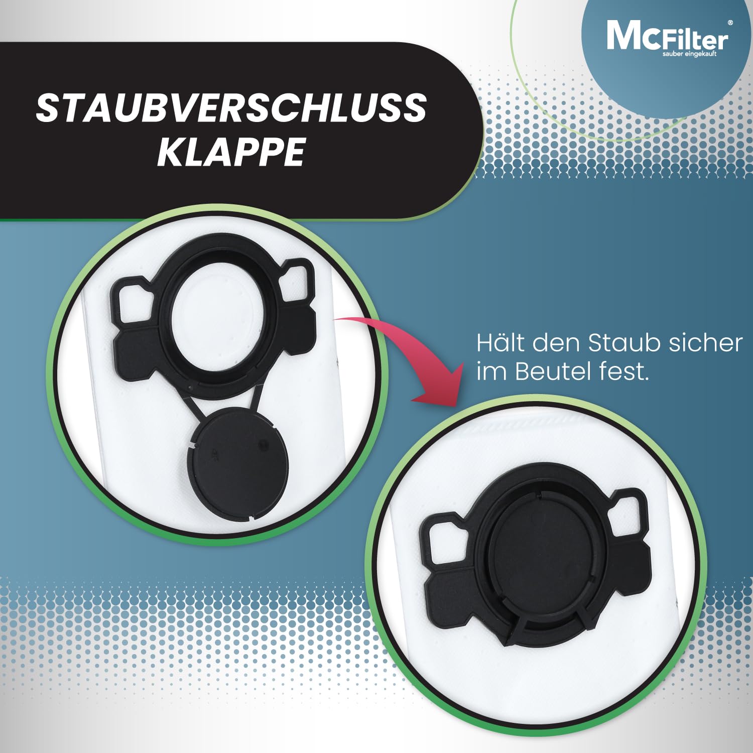 McFilter I 10 Staubsaugerbeutel kompatibel mit MAKITA VC2000L VC2010L VC2012L VC2511L VC2512L VC3011L VC3012L VC3511L I Vlies Beutel