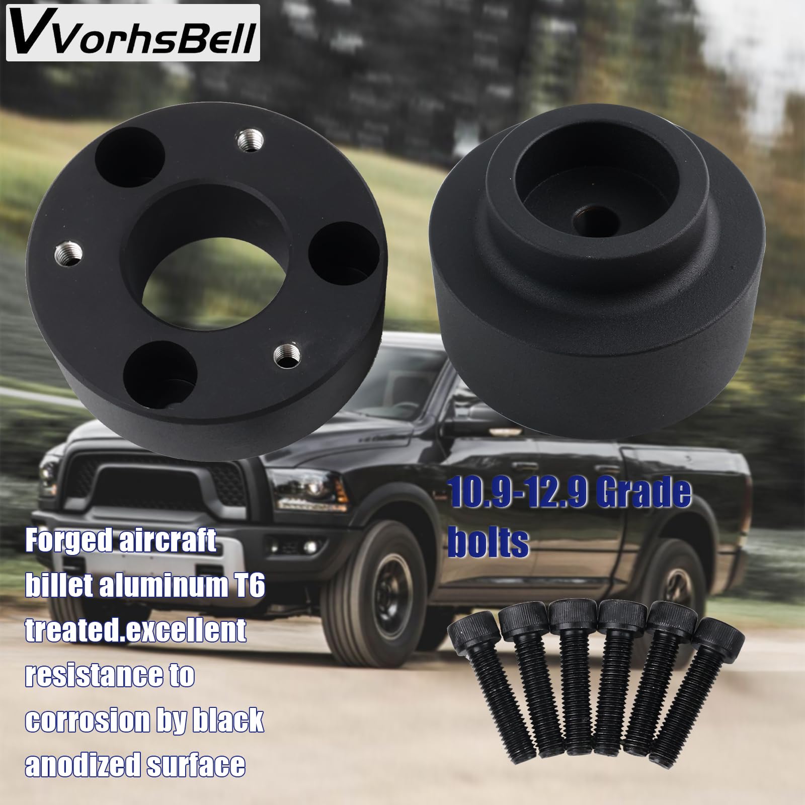 3" Front 2" Rear Leveling Lift Kits For 2009-2024 Ram - View #5