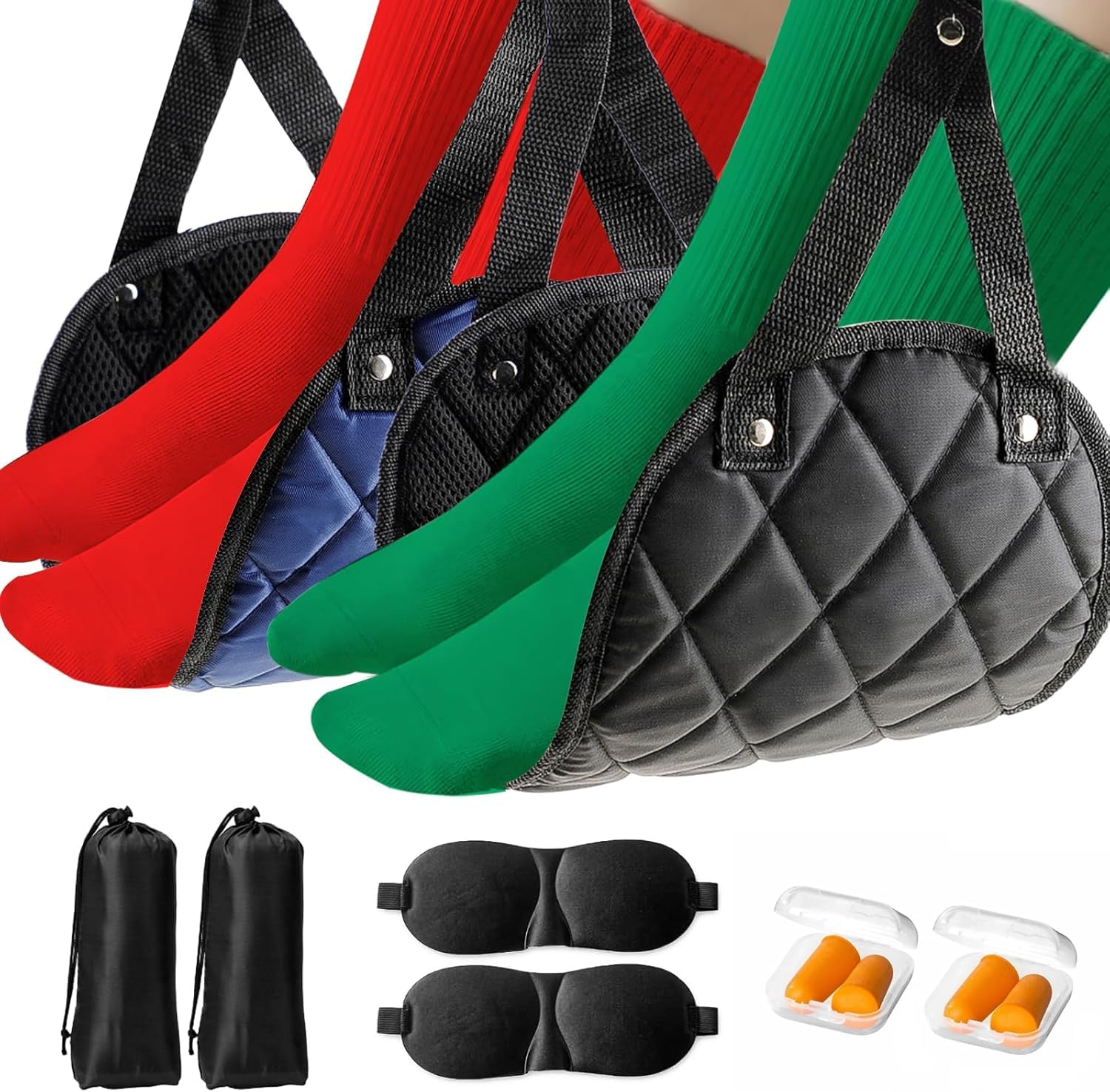 2pcs airplane foot hammock