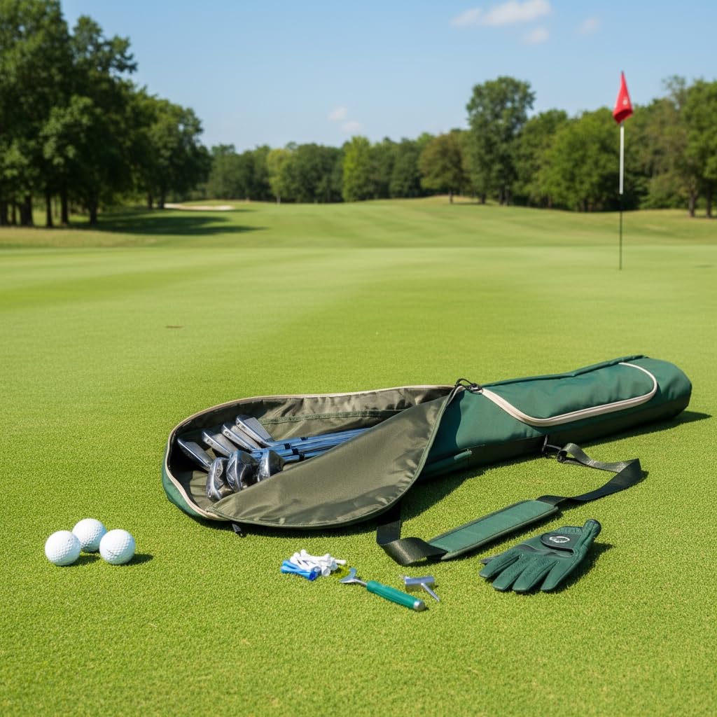 TOURBON Bolsa de Golf portátil de Nailon Plegable para Viajes