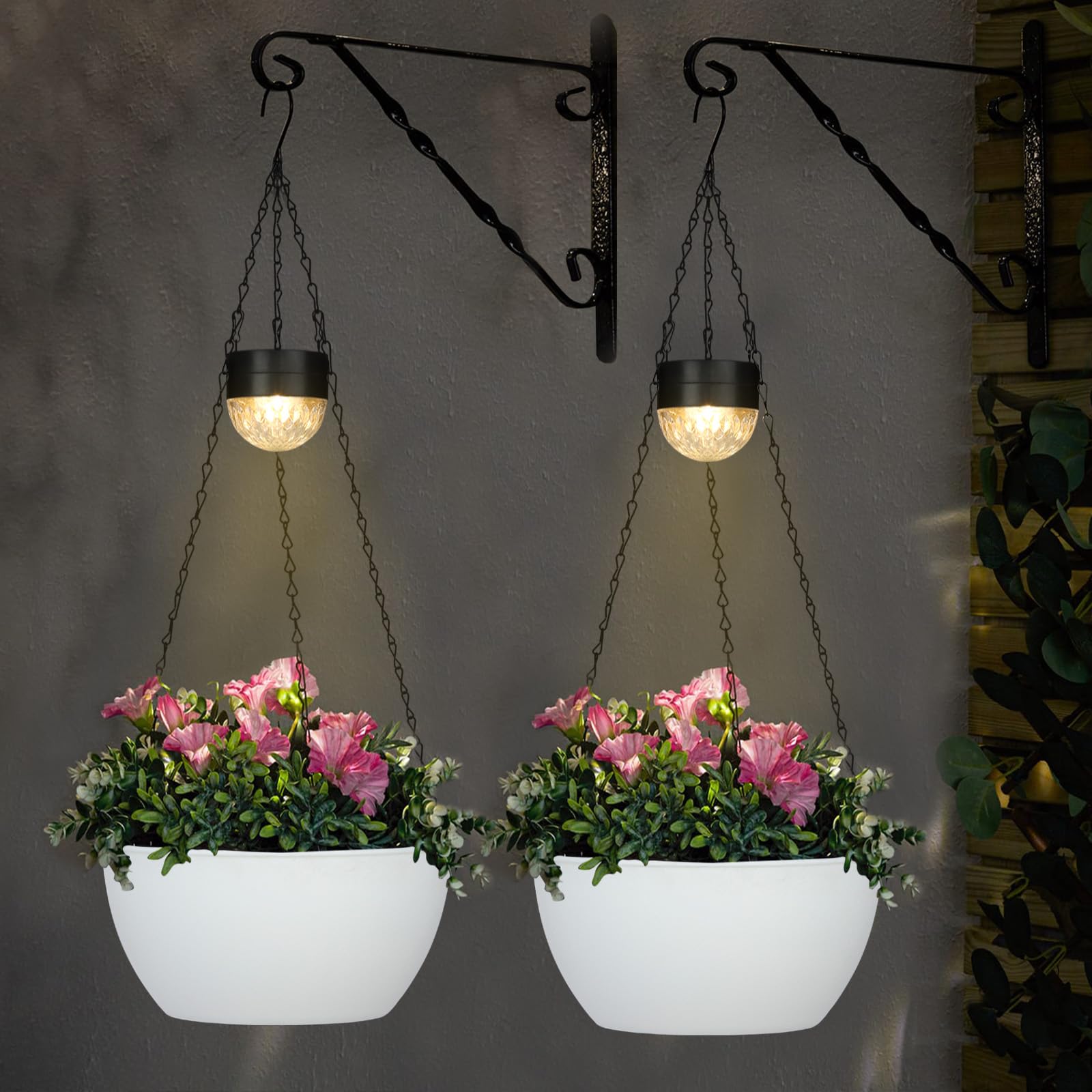 SUNNYPARK Solar Self Watering Hanging Planters