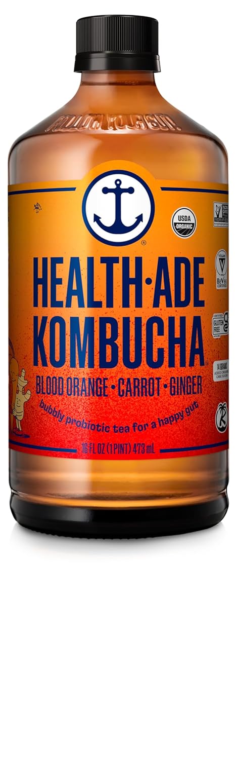 Health-Ade Blood Orange-Carrot-Ginger Organic Kombucha, 16oz