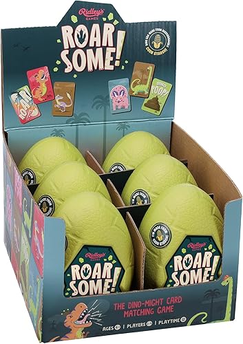 Miniatura 12 de Ridley's Games: Roarsome! - El juego de cartas a juego de dinosaurios para los amantes de los dinosaurios - Estuche de cartas hecho de almidón de