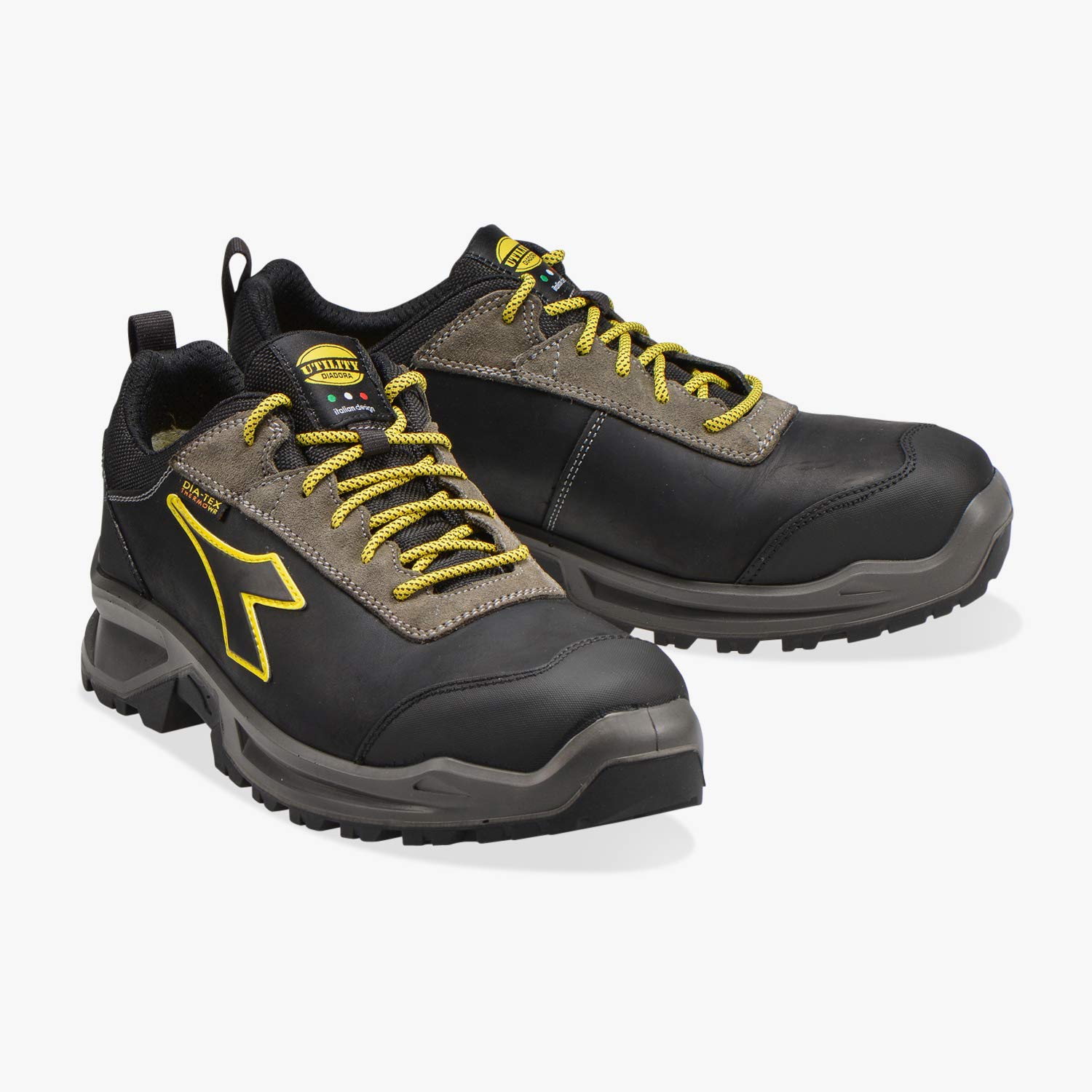 Diadora Arbeitsschuh/Sportschuh SPORT DIATEX LOW S3 WR CI SRC, BLACK/STEEL GRAY, Gr. 44