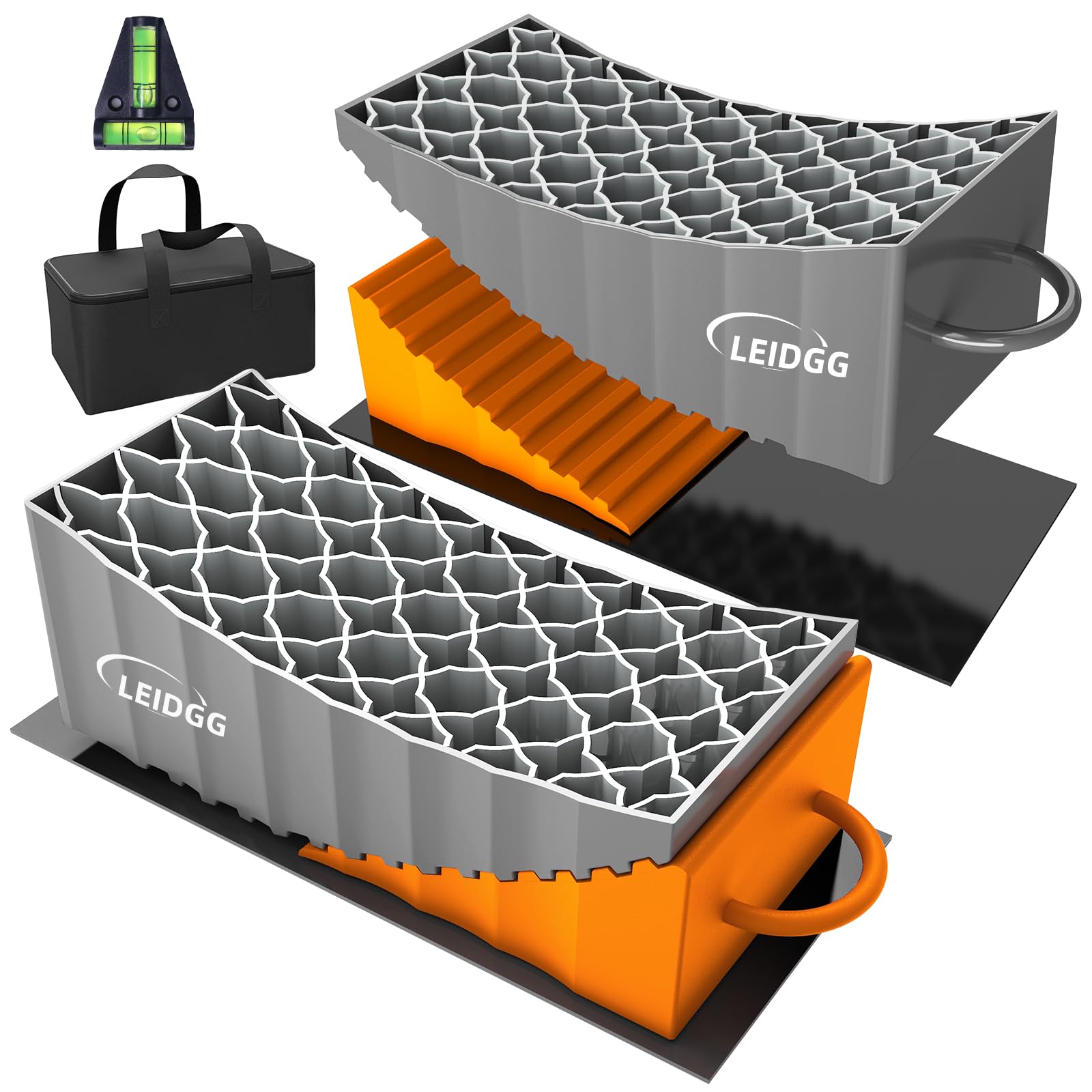 RV Leveling Blocks with Handles 35000 LBS Load Capacity