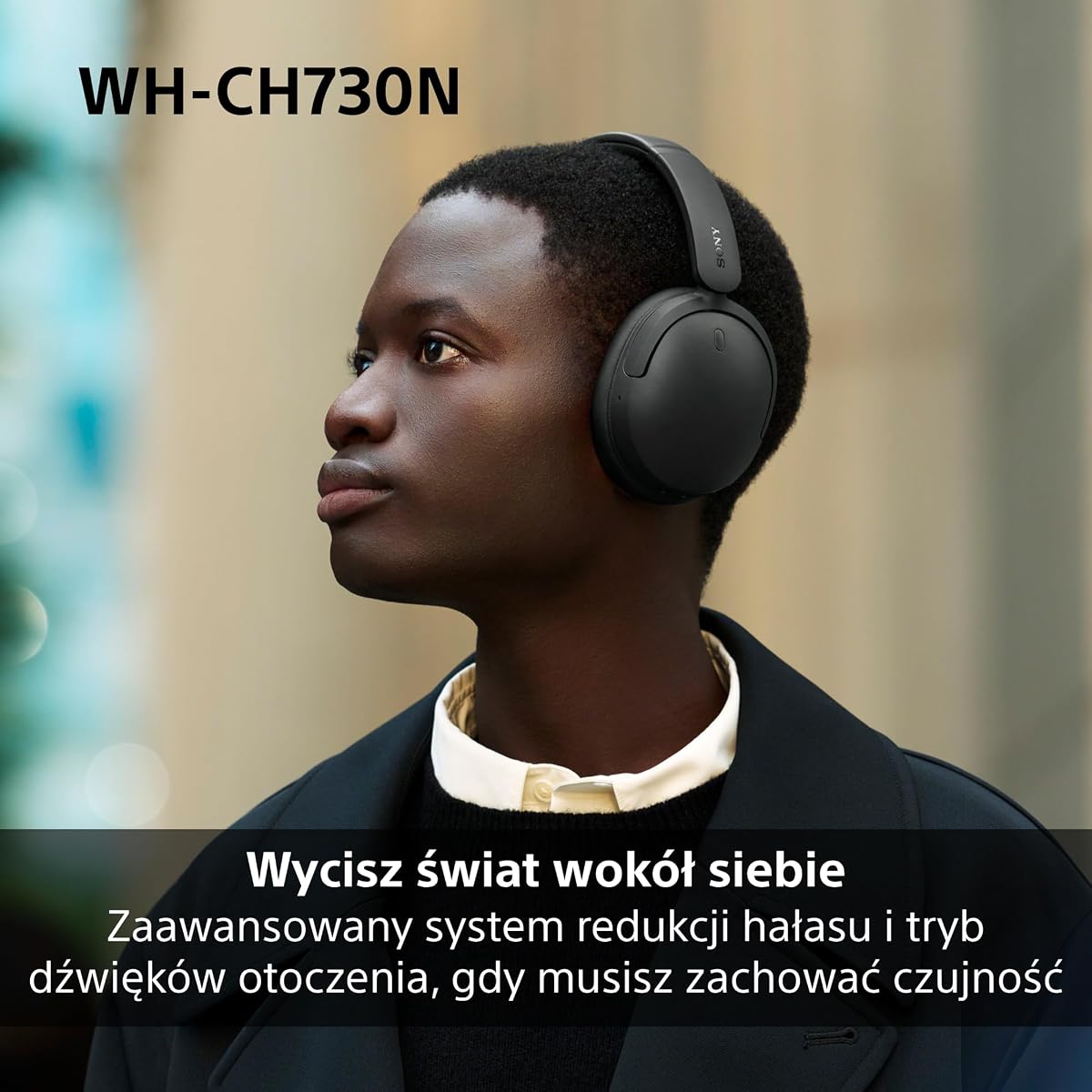 Sony WH-CH730N Wireless Bluetooth Noise Cancelling Over-Ear Headphones, Blue