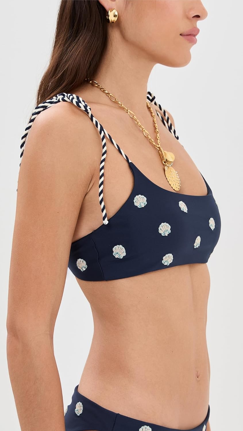 AGUA BENDITA Women's Sereia Aya Embroidered Bikini Top - Image 4