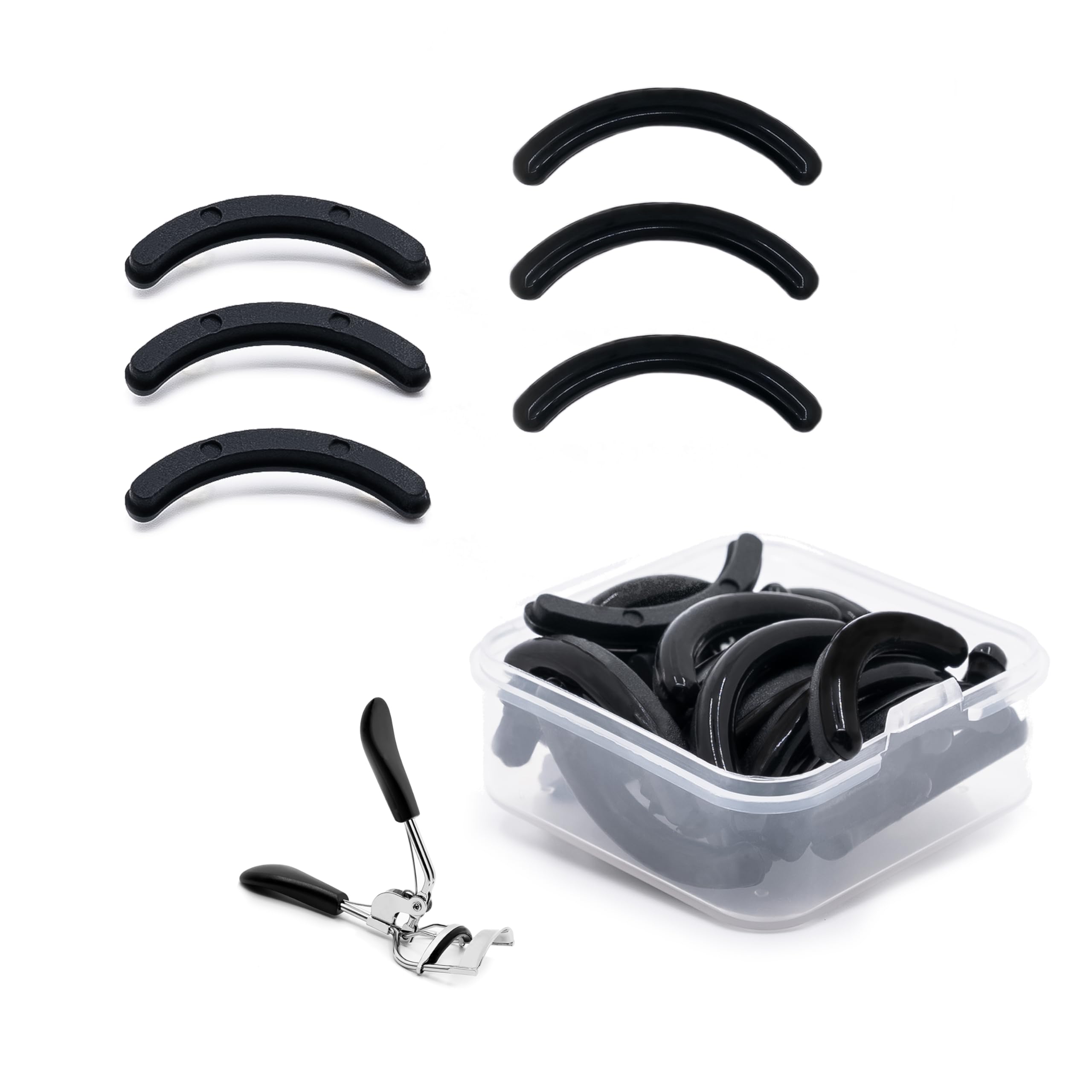 i-Laesh Eyelash Curler Refills - Premium Silicone Pads for Shiseido, Tweezerman & Universal Fit Curlers - 24PC, Ultra-Soft & Pinch-Free Curl