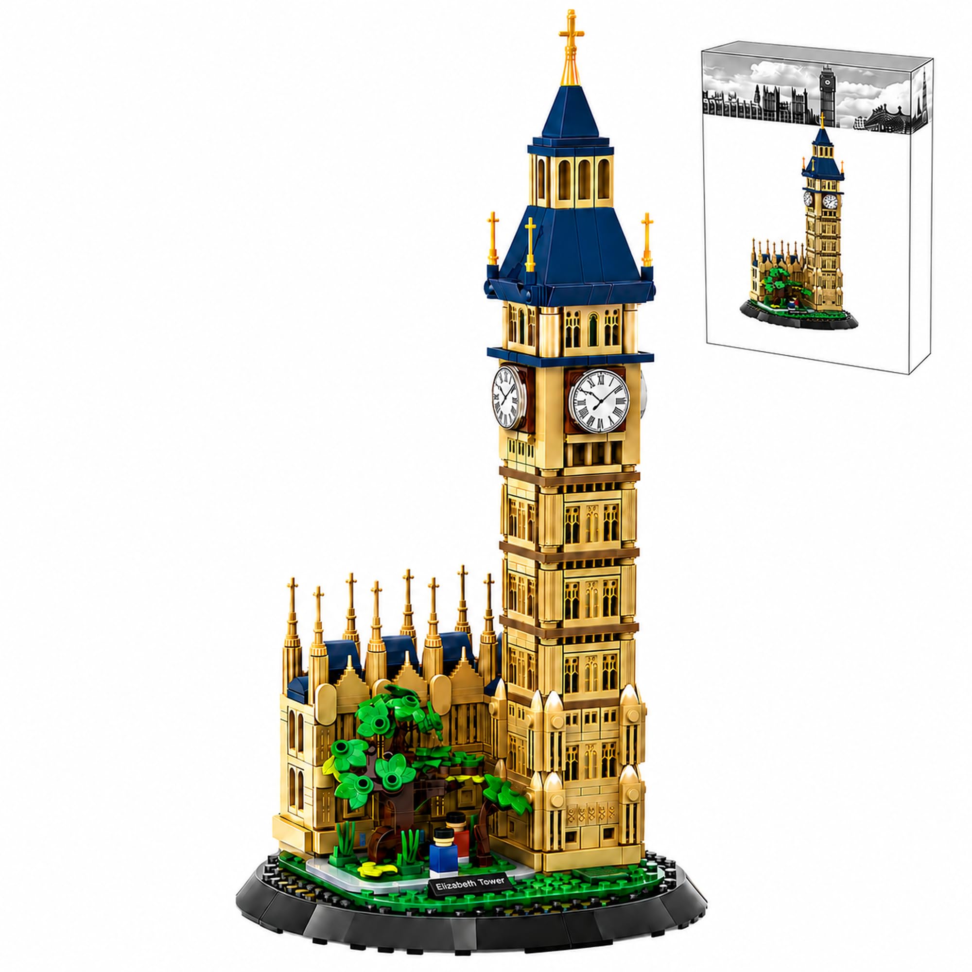 LQPFBSM London Architecture Big Ben Building Block Set 763 Pcs — image 1