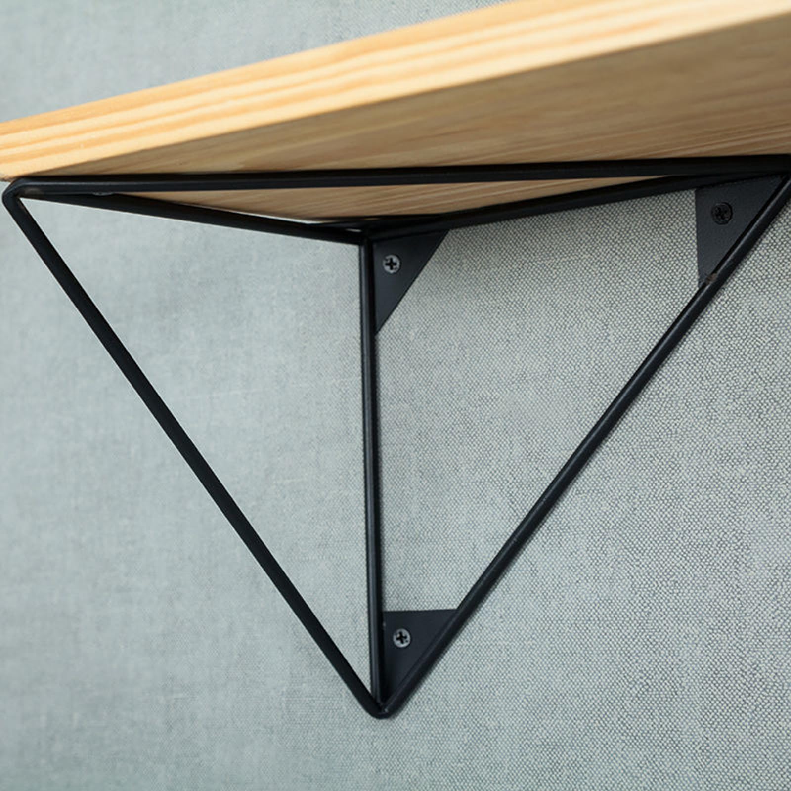 2 Pz Staffe per Mensole Galleggiante Supporti per Mensole a Parete Triangolari,Reggimensola in Metallo,Supporti per Scaffali per Studio,Cucina,Ufficio,Camera,con Viti,Nero (25cm)