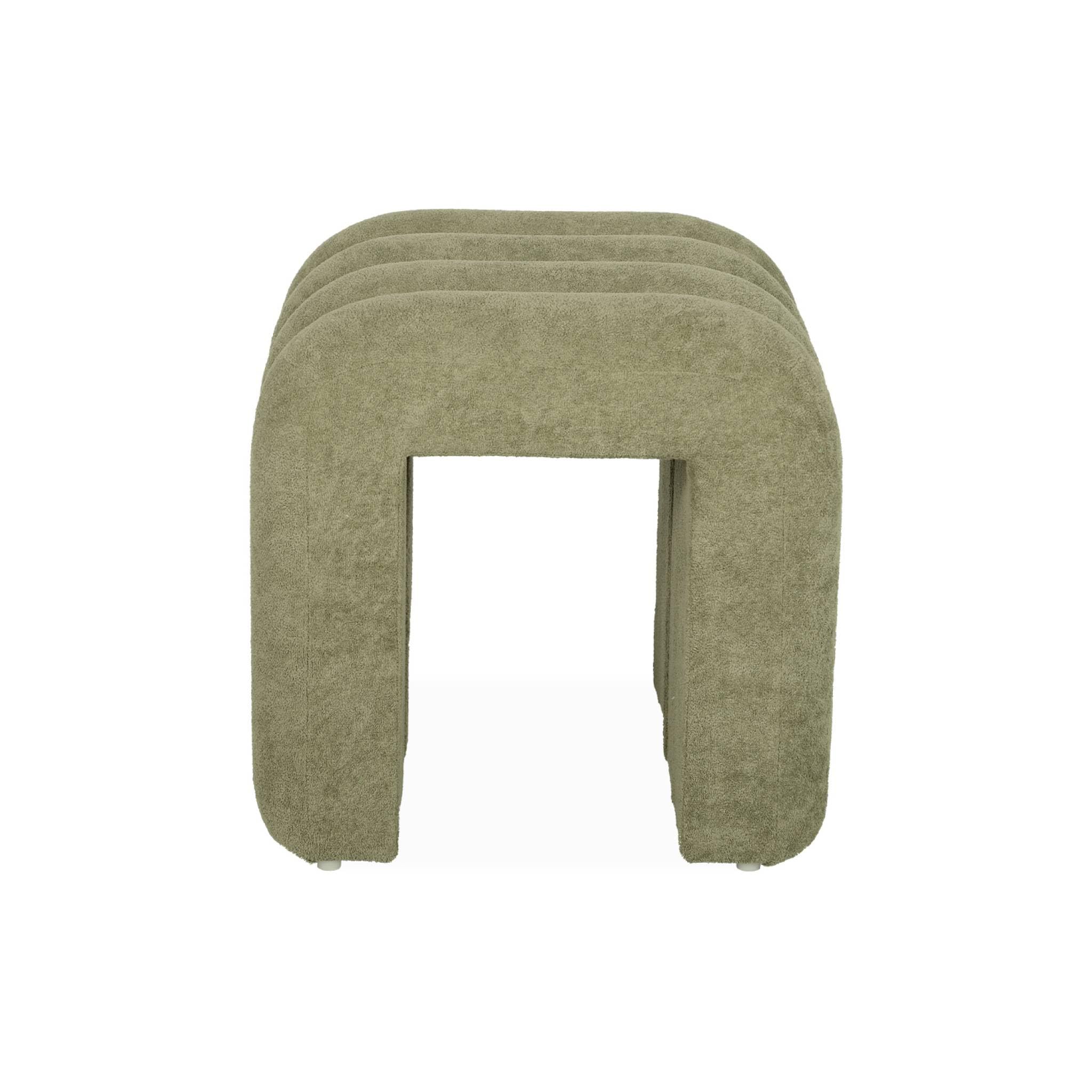 sweeek - Set de 2 poufs contemporains en Tissu vvert