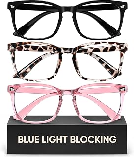 Blue Light Blocking Glasses Fashion Square Frame Computer Glasses for Blue Light Blocking Relieve Eye Fatigue